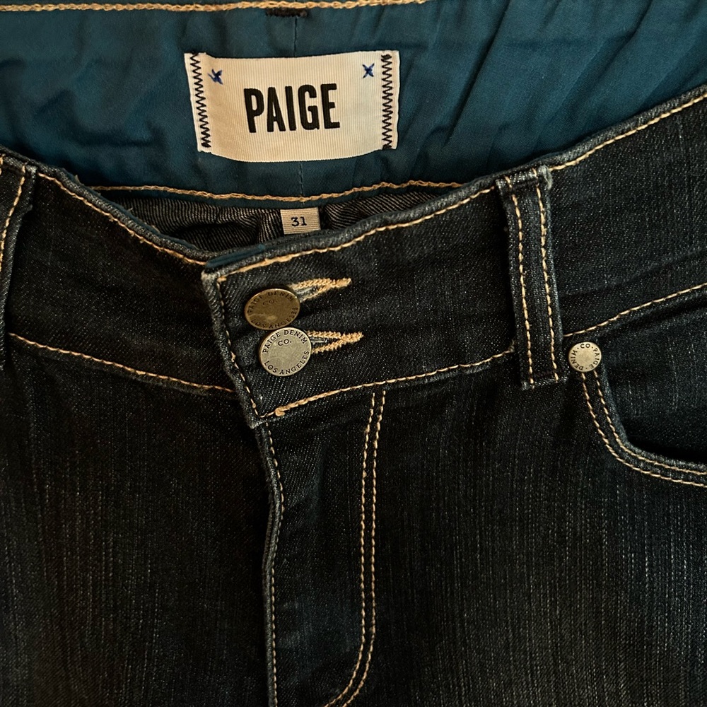 Paige Hidden Hills Straight denim, excellent condition - Scroll for photo fit